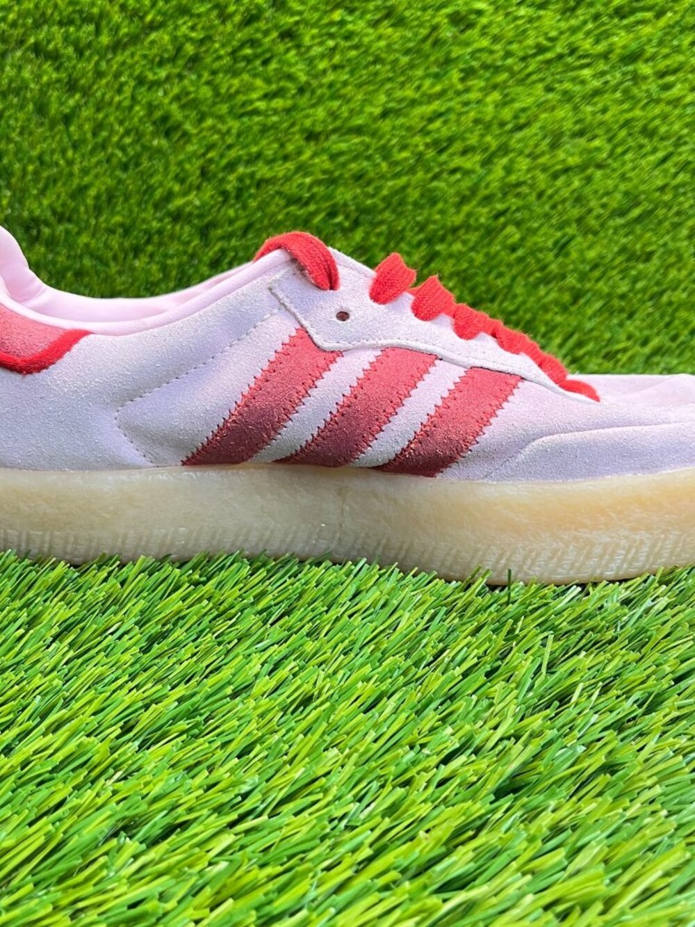 Adidas Sambae Womens Size 7.5 Clear Pink Athletic Skateboard Shoes Sneakers - Picture 4 of 10